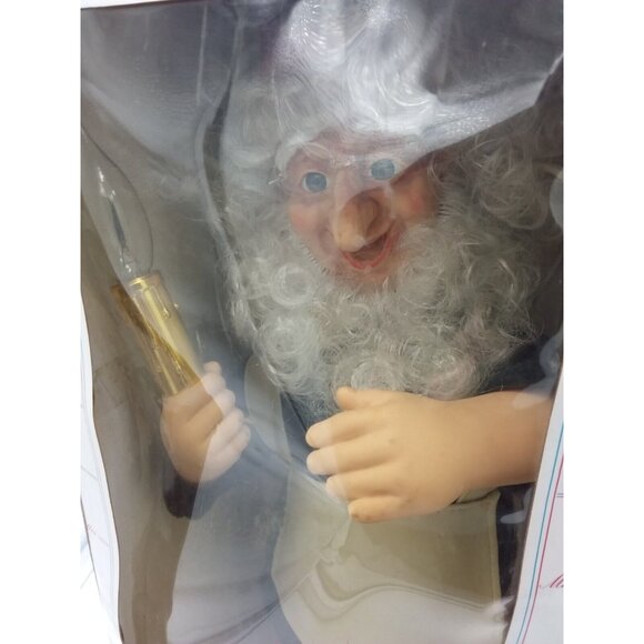 Vintage Motion-ettes of Christmas Display Elf Figure Illuminated Candle 23" Xmas - Picture 11 of 16